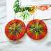 Wholesale Vintage Wood Bound Round Wood Geometric Drop Earrings MOQ≥2 JDC-ES-AnX007 Earrings 安修 Wholesale Jewelry JoyasDeChina Joyas De China