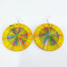 Wholesale Vintage Wood Bound Round Wood Geometric Drop Earrings MOQ≥2 JDC-ES-AnX007 Earrings 安修 Yellow Wholesale Jewelry JoyasDeChina Joyas De China