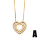 Wholesale Vintage zircon Love Necklace JDC-NE-AS567 Necklaces 翱昇 A kong Wholesale Jewelry JoyasDeChina Joyas De China