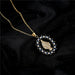 Wholesale Virgin Mary copper plated micro-zircon gold necklace JDC-NE-AG141 Necklaces 澳古 Wholesale Jewelry JoyasDeChina Joyas De China