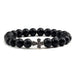 Wholesale Volcanic Frosted Stone Natural Stone Cross Beaded Bracelet JDC-BT-JiuJ014 Bracelet 九江 Wholesale Jewelry JoyasDeChina Joyas De China