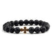Wholesale Volcanic Frosted Stone Natural Stone Cross Beaded Bracelet JDC-BT-JiuJ014 Bracelet 九江 Wholesale Jewelry JoyasDeChina Joyas De China