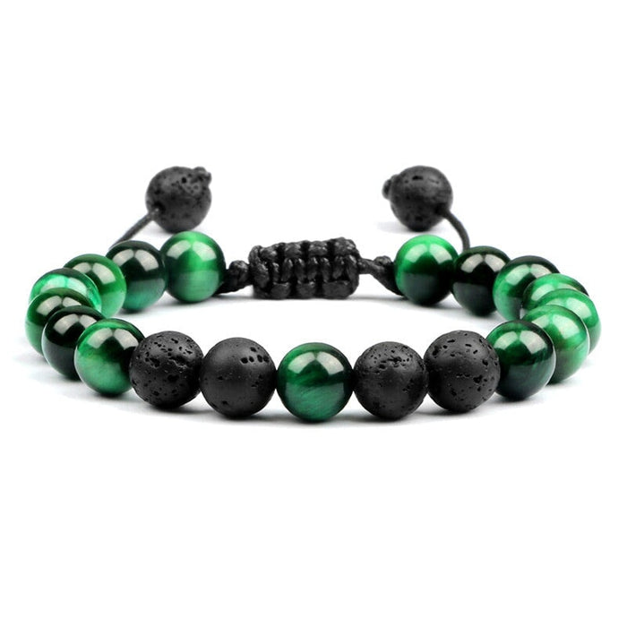Wholesale Volcanic Lava Stone Beaded Braided Bracelet JDC-BT-JiuJ024 Bracelet 九江 Wholesale Jewelry JoyasDeChina Joyas De China