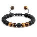 Wholesale Volcanic Lava Stone Beaded Braided Bracelet JDC-BT-JiuJ024 Bracelet 九江 Wholesale Jewelry JoyasDeChina Joyas De China
