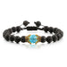 Wholesale Volcanic Stone Natural Stone Crown Beaded Bracelet JDC-BT-JiuJ011 Bracelet 九江 suih blue Wholesale Jewelry JoyasDeChina Joyas De China
