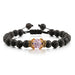 Wholesale Volcanic Stone Natural Stone Crown Beaded Bracelet JDC-BT-JiuJ011 Bracelet 九江 suih purple Wholesale Jewelry JoyasDeChina Joyas De China