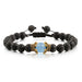 Wholesale Volcanic Stone Natural Stone Crown Beaded Bracelet JDC-BT-JiuJ011 Bracelet 九江 yus blue Wholesale Jewelry JoyasDeChina Joyas De China