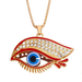 Bulk Jewelry Wholesale water drill long eyelash devil's eye necklace  JDC-as007 Wholesale factory from China YIWU China