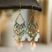 Wholesale water drop long scalloped tassel earrings JDC-ES-daiq016 Earrings 黛茜 Wholesale Jewelry JoyasDeChina Joyas De China
