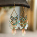 Wholesale water drop long scalloped tassel earrings JDC-ES-daiq016 Earrings 黛茜 4 Wholesale Jewelry JoyasDeChina Joyas De China