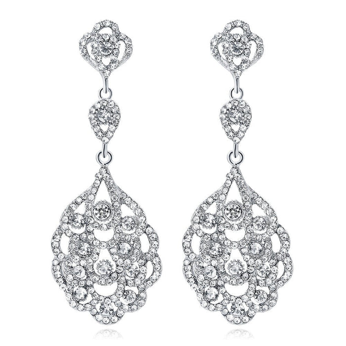 Wholesale water drop type long alloy earrings JDC-ES-GSDB047 Earrings 丹比华比 1 Wholesale Jewelry JoyasDeChina Joyas De China