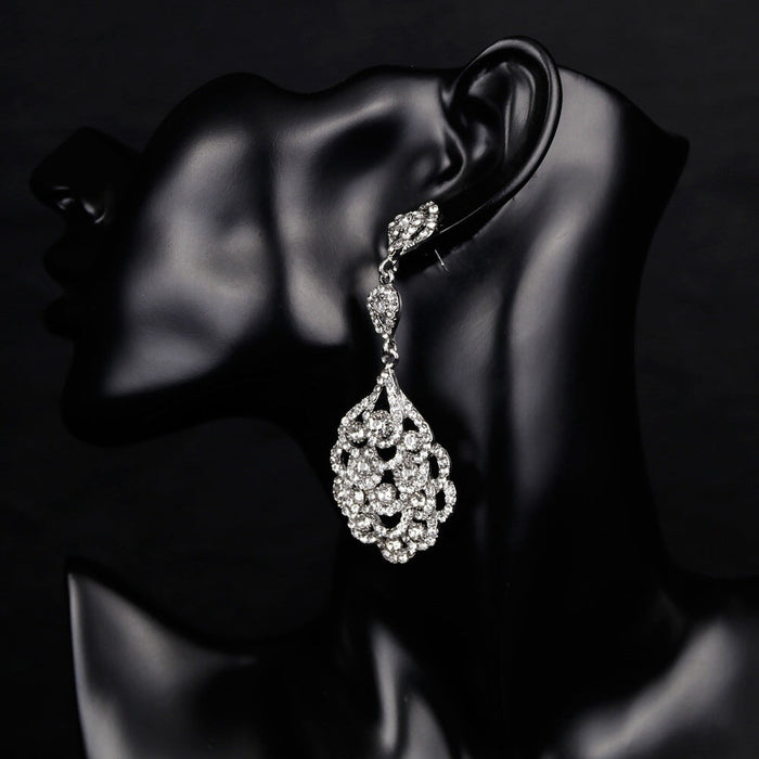 Wholesale water drop type long alloy earrings JDC-ES-GSDB047 Earrings 丹比华比 Wholesale Jewelry JoyasDeChina Joyas De China