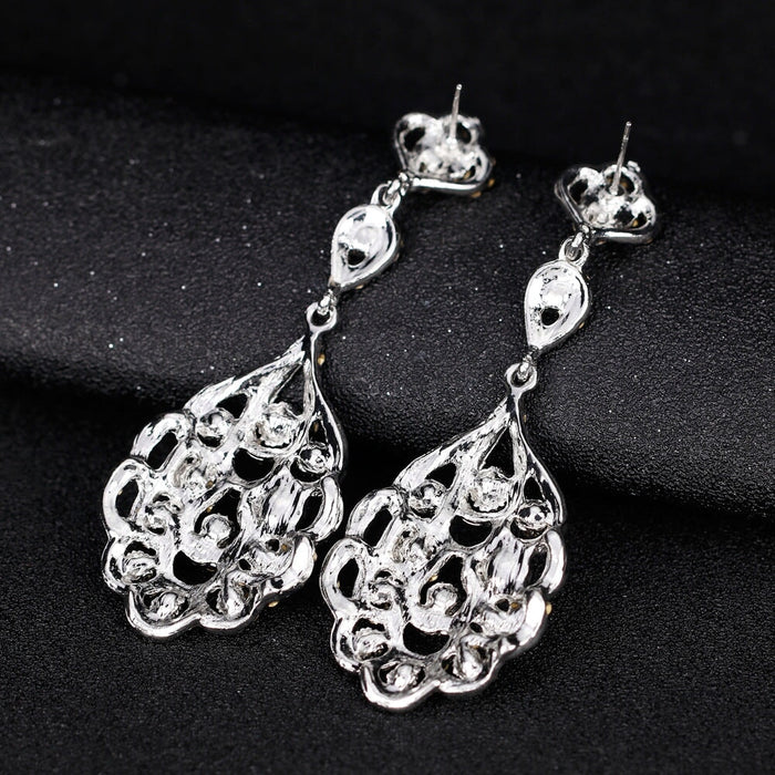 Wholesale water drop type long alloy earrings JDC-ES-GSDB047 Earrings 丹比华比 Wholesale Jewelry JoyasDeChina Joyas De China