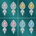 Wholesale water drop zircon long silver plated earrings JDC-ES-BZ006 Earrings 标志 Wholesale Jewelry JoyasDeChina Joyas De China