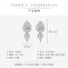 Wholesale water drop zircon long silver plated earrings JDC-ES-BZ006 Earrings 标志 Wholesale Jewelry JoyasDeChina Joyas De China