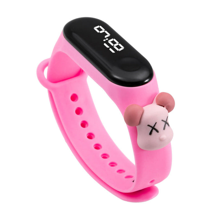 Wholesale Waterproof Kids LED Electronic Plastic Sports Watch（F）JDC-WH-Jinj003 Watch 金嘉 pink BLX Wholesale Jewelry JoyasDeChina Joyas De China