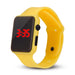 Wholesale Waterproof TPE Strap PC Mirror ABS Buckle Kids Aldult Touch Electronic Watch JDC-WH-Jinj007 Watch 金嘉 yellow Wholesale Jewelry JoyasDeChina Joyas De China