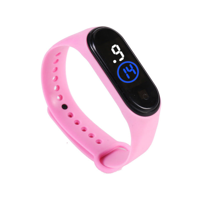 Wholesale Waterproof TPE Strap PC Mirror ABS Buckle Kids Touch Electronic Watch JDC-WH-Jinj006 Watch 金嘉 pink Wholesale Jewelry JoyasDeChina Joyas De China