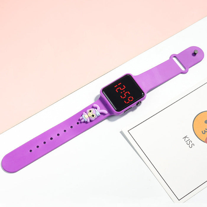 Wholesale Waterproof TPE Strap PC Mirror ABS Buckle Kids Touch Electronic Watch（F）JDC-WH-Jinj010 Watch 金嘉 purple Wholesale Jewelry JoyasDeChina Joyas De China