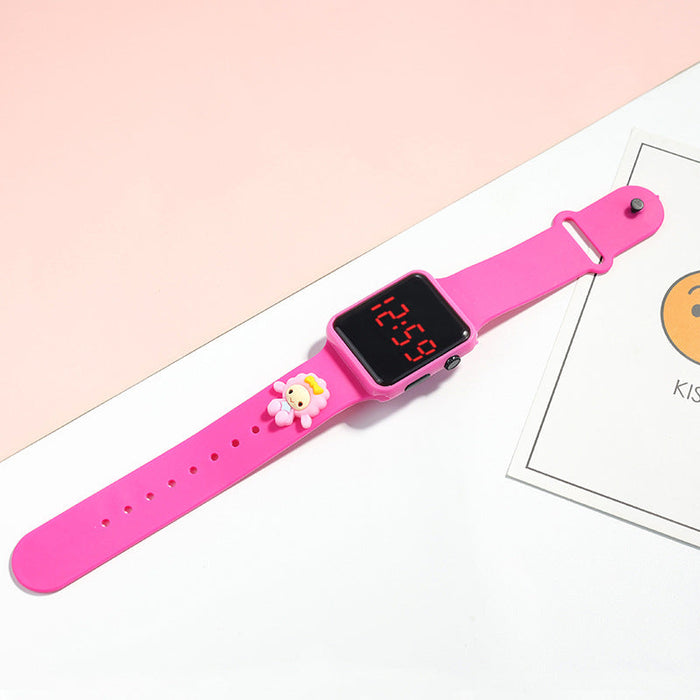 Wholesale Waterproof TPE Strap PC Mirror ABS Buckle Kids Touch Electronic Watch（F）JDC-WH-Jinj010 Watch 金嘉 rose red Wholesale Jewelry JoyasDeChina Joyas De China