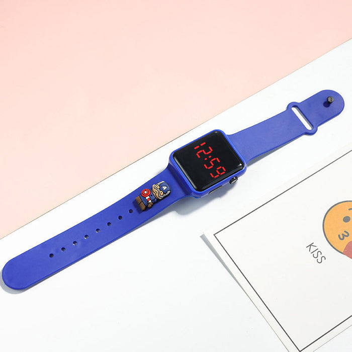 Wholesale Waterproof TPE Strap PC Mirror ABS Buckle Kids Touch Electronic Watch（F）JDC-WH-Jinj010 Watch 金嘉 royal blue Wholesale Jewelry JoyasDeChina Joyas De China