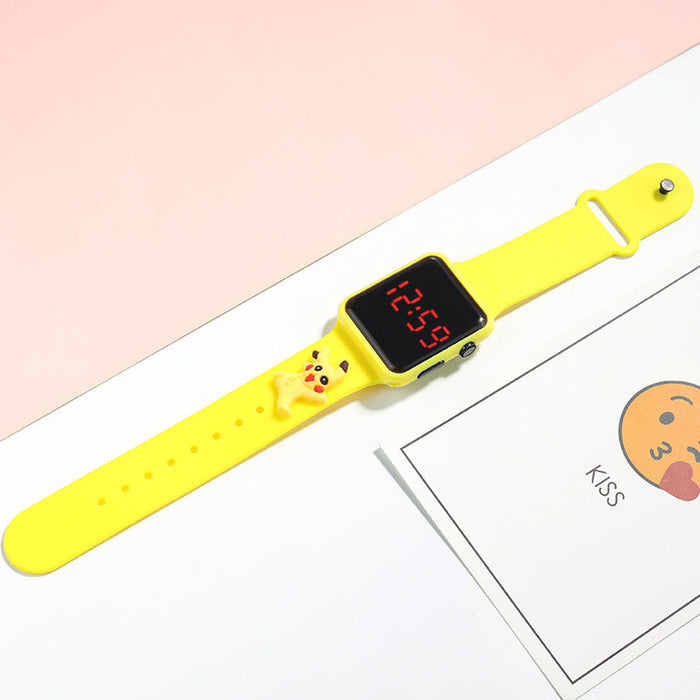 Wholesale Waterproof TPE Strap PC Mirror ABS Buckle Kids Touch Electronic Watch（F）JDC-WH-Jinj010 Watch 金嘉 yellow Wholesale Jewelry JoyasDeChina Joyas De China