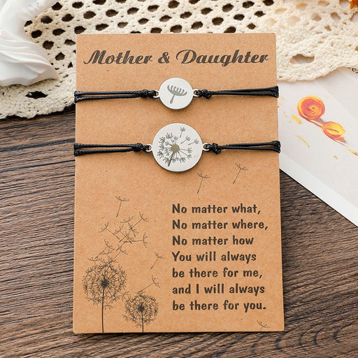 Wholesale wax thread braid stainless steel dandelion Mother's Day bracelet JDC-BT-LanT018 Bracelet 阆天 Wholesale Jewelry JoyasDeChina Joyas De China