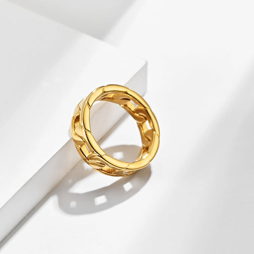 Wholesale weave Cuban chain stainless steel ring ring JDC-RS-QianF008 Rings 千风 Wholesale Jewelry JoyasDeChina Joyas De China