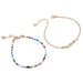 Wholesale weaving multi-color beige beads small disc alloy bracelet JDC-BT-NZ040 Bracelet 奈珠 Wholesale Jewelry JoyasDeChina Joyas De China