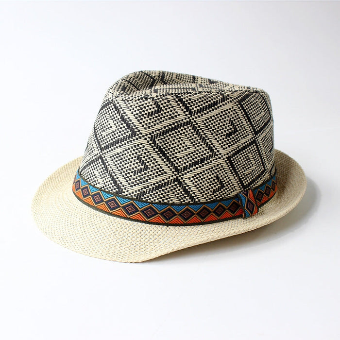 Wholesale Webbing Checkered Cowboy Hat JDC-FH-GSSS010 Fashionhat 双硕 Wholesale Jewelry JoyasDeChina Joyas De China