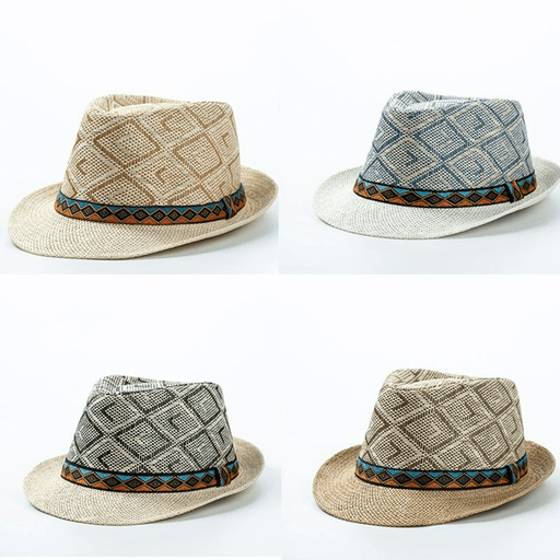 Wholesale Webbing Checkered Cowboy Hat JDC-FH-GSSS010 Fashionhat 双硕 Wholesale Jewelry JoyasDeChina Joyas De China