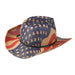 Wholesale Western Cowboy Sunshade Flat Top Flange Straw Woven Hat JDC-FH-GSYH198 Fashionhat 予画 blue Circumference 55-58CM Wholesale Jewelry JoyasDeChina Joyas De China