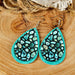 Wholesale Western Style Turquoise Leather Earrings JDC-ES-Saip006 Earrings 赛蒲 7# Wholesale Jewelry JoyasDeChina Joyas De China