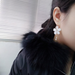 Bulk Jewelry Wholesale white acrylic zircon tassel earrings JDC-ES-RL006 Wholesale factory from China YIWU China