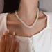 Bulk Jewelry Wholesale white alloy multi-layer pearl winding necklace JDC-NE-BY031 Wholesale factory from China YIWU China