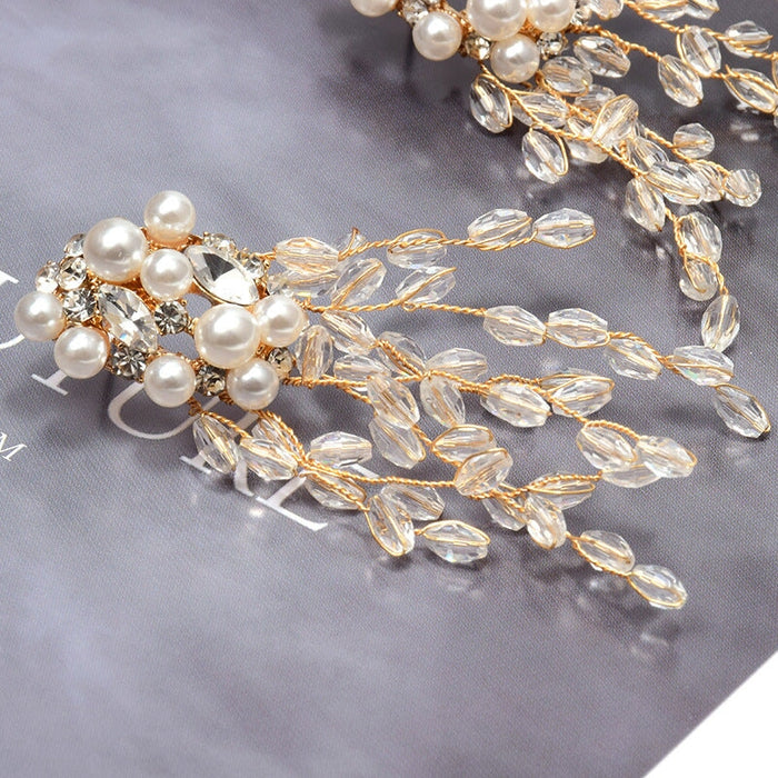 Wholesale white beaded earrings JDC-ES-SK067 Earrings 深刻 Wholesale Jewelry JoyasDeChina Joyas De China