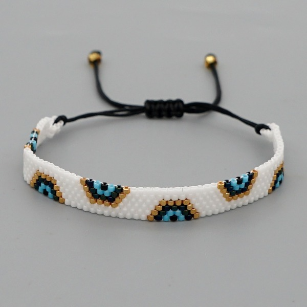 Bulk Jewelry Wholesale white bohemian blue eyes Miyuki beads bracelet JDC-gbh397 Wholesale factory from China YIWU China