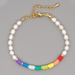 Bulk Jewelry Wholesale white bohemian rainbow soft pottery pearl bracelet JDC-gbh369 Wholesale factory from China YIWU China