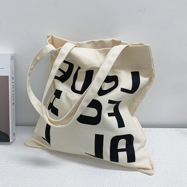 Bulk Jewelry Wholesale white canvas printed one shoulder lady bag JDC-LB-ZM058 Wholesale factory from China YIWU China