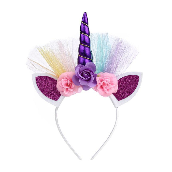 Bulk Jewelry Wholesale white children's unicorn headband baby unicorn hairband JDC-HD-m004 Wholesale factory from China YIWU China