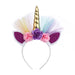 Bulk Jewelry Wholesale white children's unicorn headband baby unicorn hairband JDC-HD-m004 Wholesale factory from China YIWU China