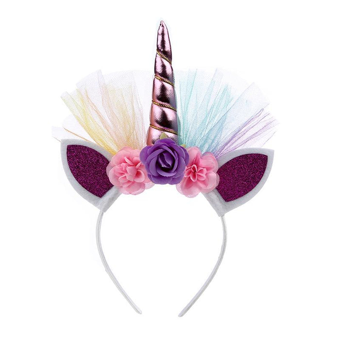 Bulk Jewelry Wholesale white children's unicorn headband baby unicorn hairband JDC-HD-m004 Wholesale factory from China YIWU China