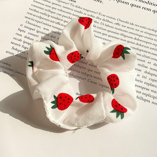 Bulk Jewelry Wholesale white cloth fruit pattern children and ladies large intestine circle JDC-HS-F306 Wholesale factory from China YIWU China