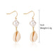 Wholesale white conch shell alloy stud earrings JDC-ES-ManY007 Earrings 满溢 E1903-17 Wholesale Jewelry JoyasDeChina Joyas De China