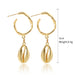 Wholesale white conch shell alloy stud earrings JDC-ES-ManY007 Earrings 满溢 E1903-21 Wholesale Jewelry JoyasDeChina Joyas De China