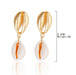 Wholesale white conch shell alloy stud earrings JDC-ES-ManY007 Earrings 满溢 E1904-9 Wholesale Jewelry JoyasDeChina Joyas De China