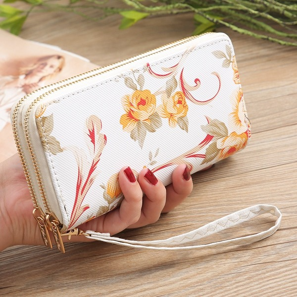 Bulk Jewelry Wholesale white floral long wallet JDC-WT-lx010 Wholesale factory from China YIWU China