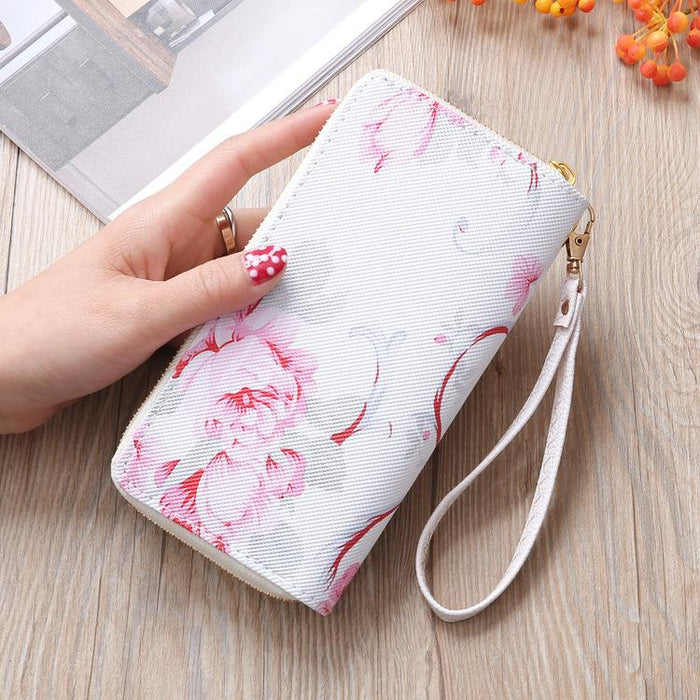 Bulk Jewelry Wholesale white floral long wallet JDC-WT-lx010 Wholesale factory from China YIWU China