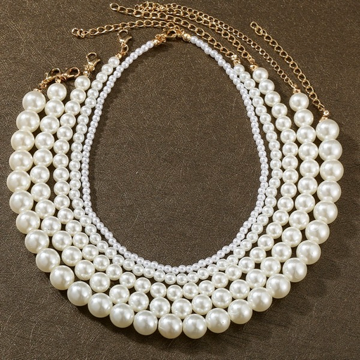 Bulk Jewelry Wholesale white geometric retro Pearl Necklaces JDC-NE-F334 Wholesale factory from China YIWU China