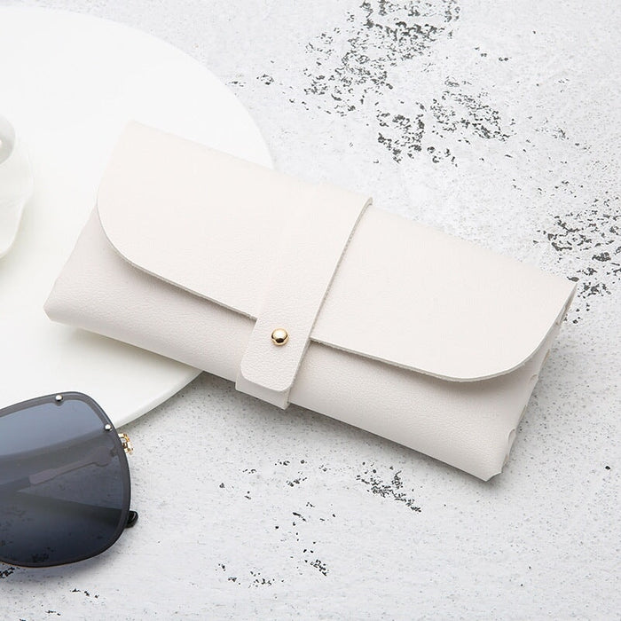 Wholesale white leather glasses case JDC-SG-JinF028 Sunglasses 季丰 white 16.8*7.6*2.8 Wholesale Jewelry JoyasDeChina Joyas De China